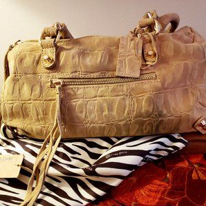 linea pelle suede handbag - original tag